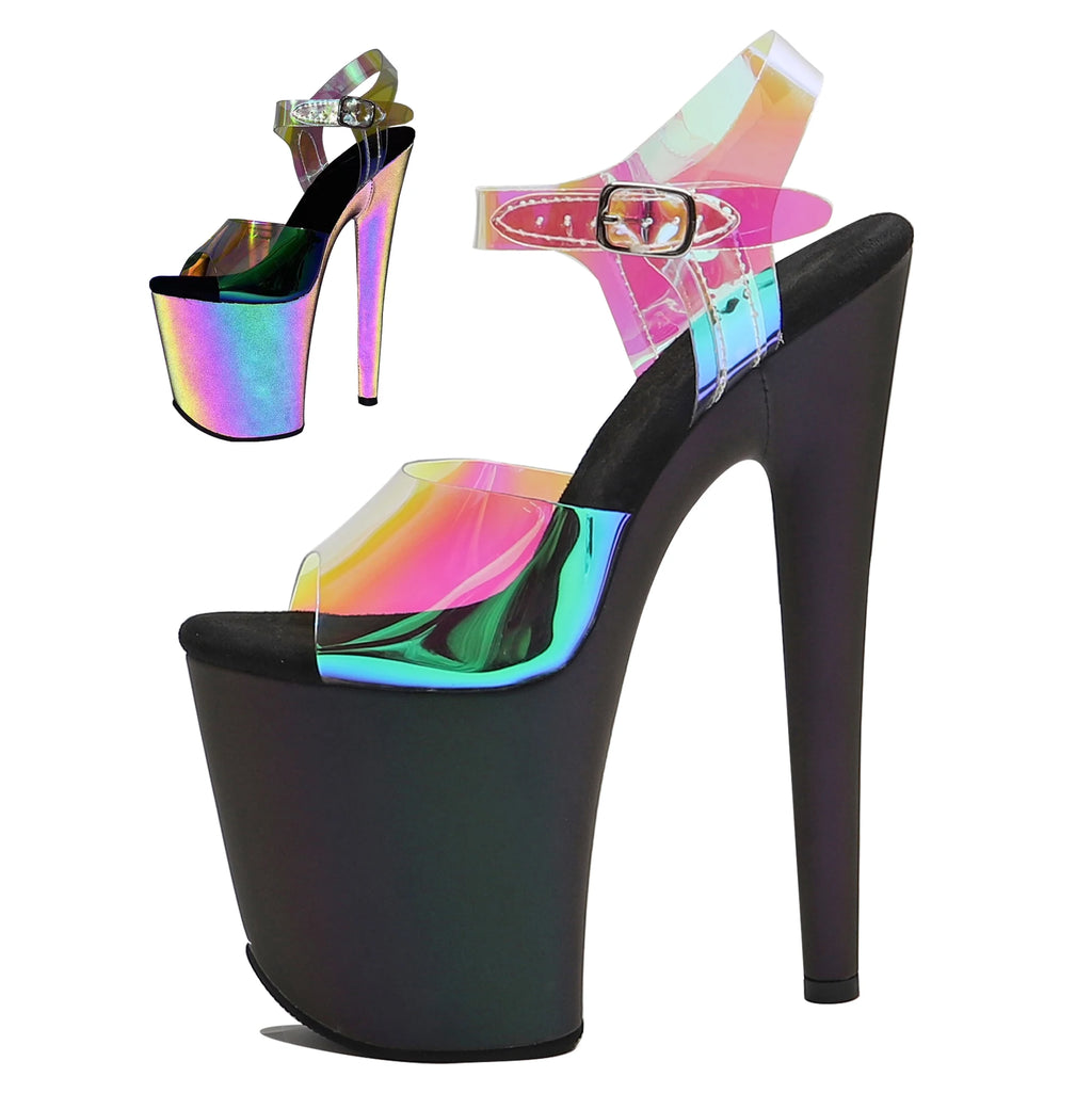 Women's Stripper Heel Sandal Pole Dance Shoes 8in