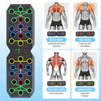 Foldable Push Up Board with Resistance Bands