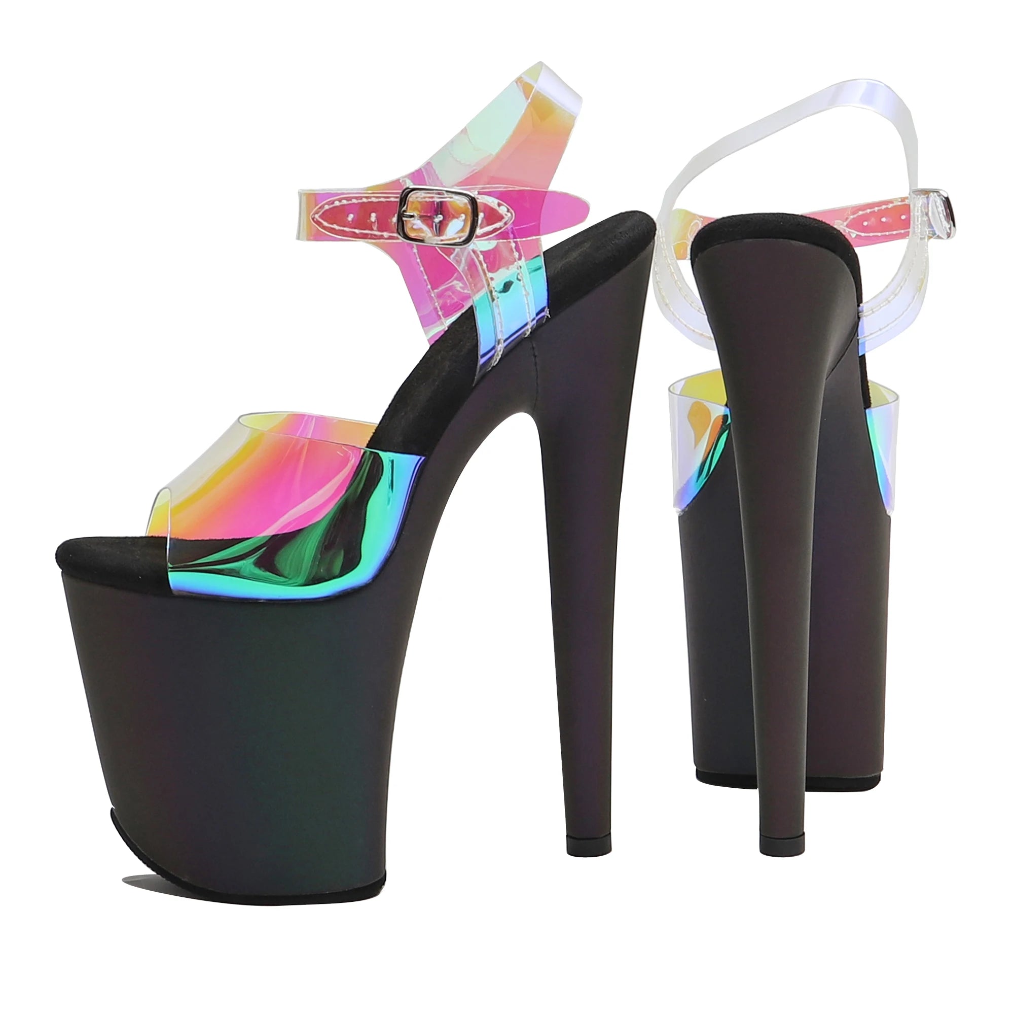 Women's Stripper Heel Sandal Pole Dance Shoes 8in