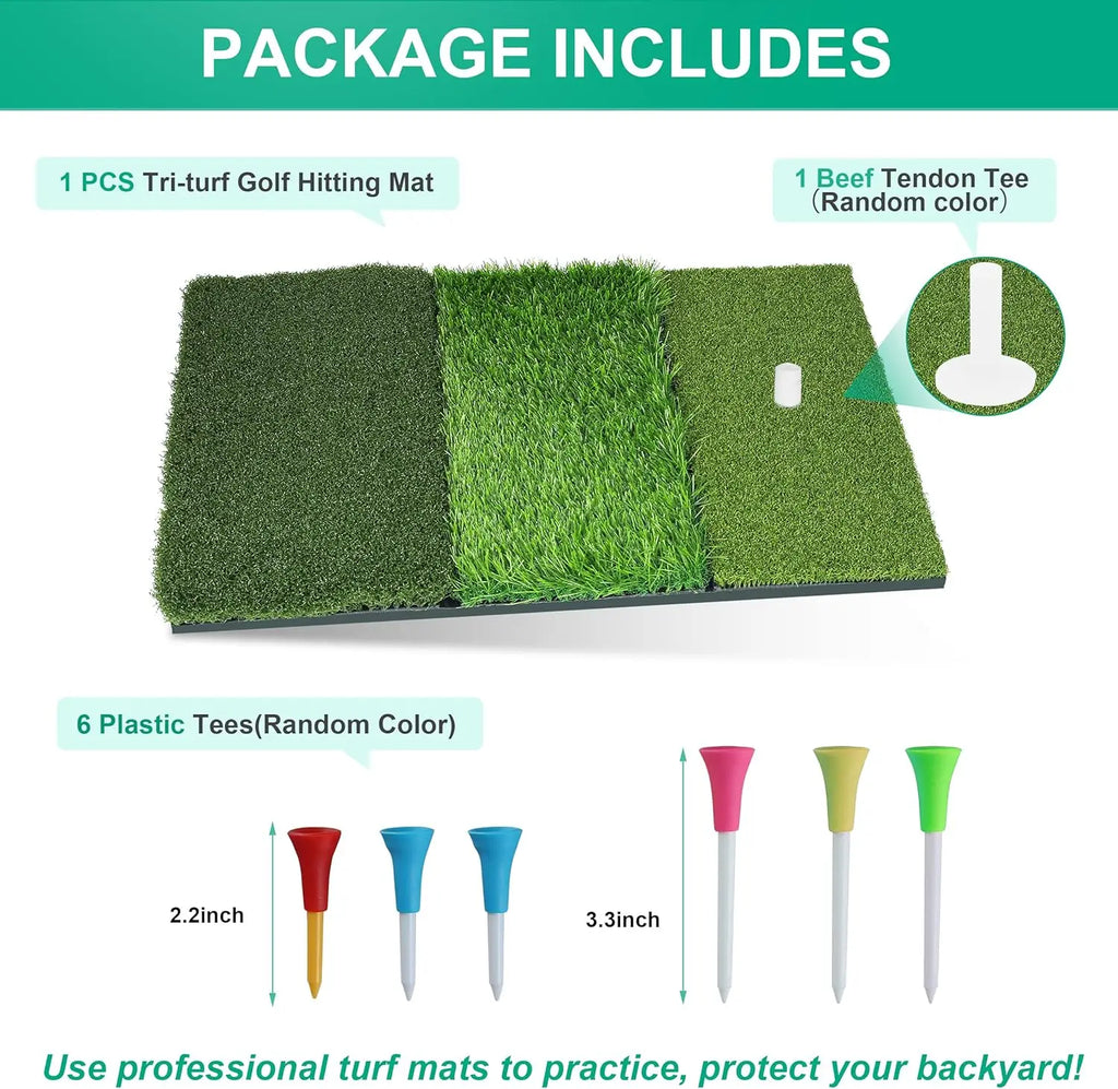 Golf Hitting Mat, Thickened, Practice Mat, Non-Slip