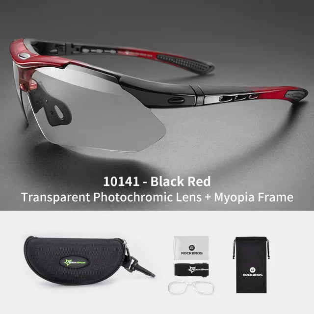 Photochromic Bicycle Glasses, Polarized, Myopia Frame, UV400