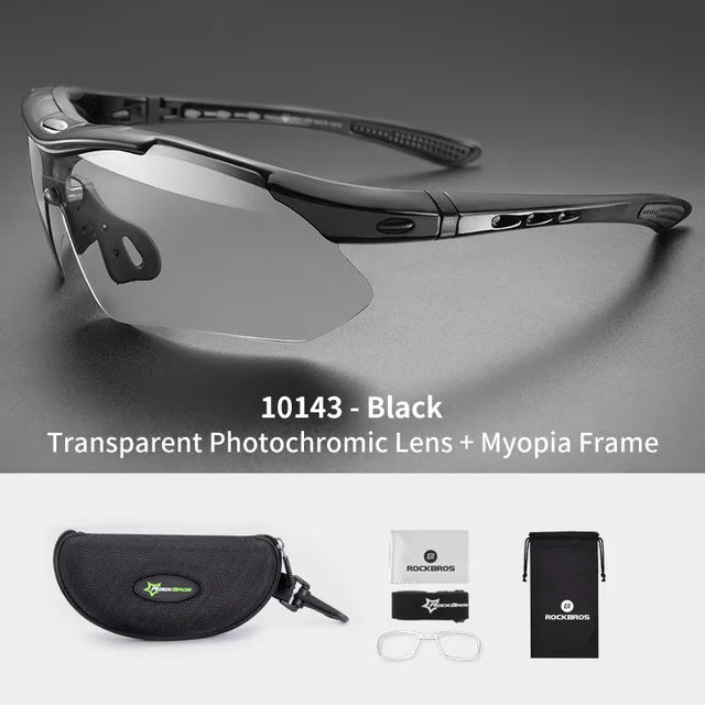Photochromic Bicycle Glasses, Polarized, Myopia Frame, UV400