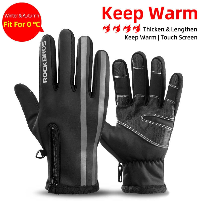 Cycling Gloves Thermal Autumn Winter Gloves Windproof