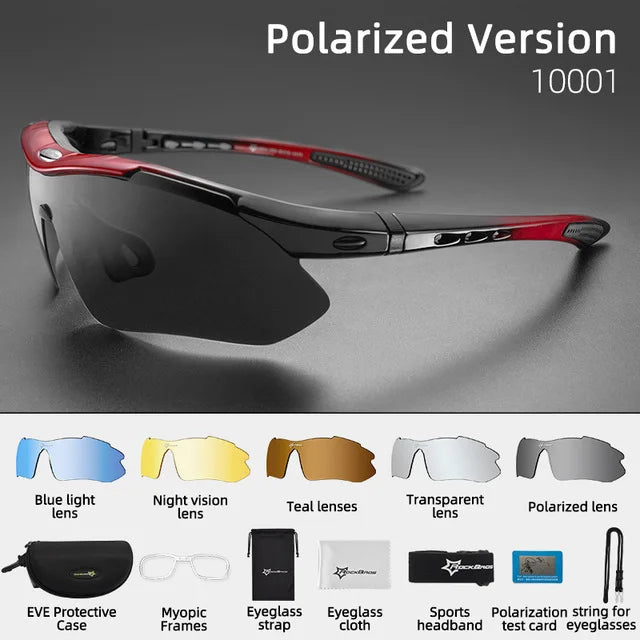 Photochromic Bicycle Glasses, Polarized, Myopia Frame, UV400