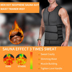 Neoprene Sweat Vest, Men, Waist Trainer, Adjustable