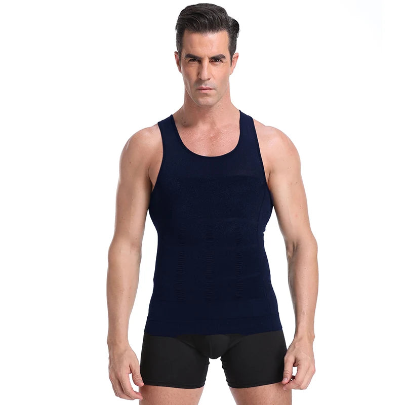 Men's Vest, Belly Control, Posture, Compression Shirt, Underwear