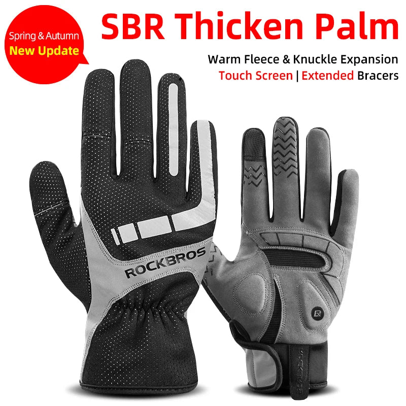 Cycling Gloves Thermal Autumn Winter Gloves Windproof