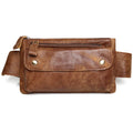 Leather Men Waist Bag Small Fanny Pack