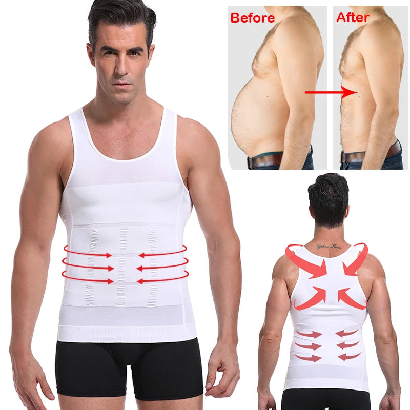 Men Slimming Body Shaper Waist Trainer Vest