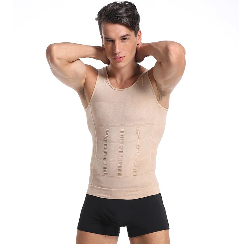 Men's Vest, Belly Control, Posture, Compression Shirt, Underwear