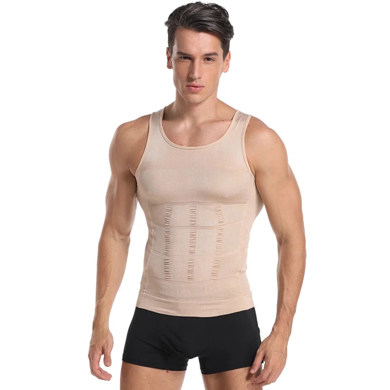 Men's Vest, Belly Control, Posture, Compression Shirt, Underwear