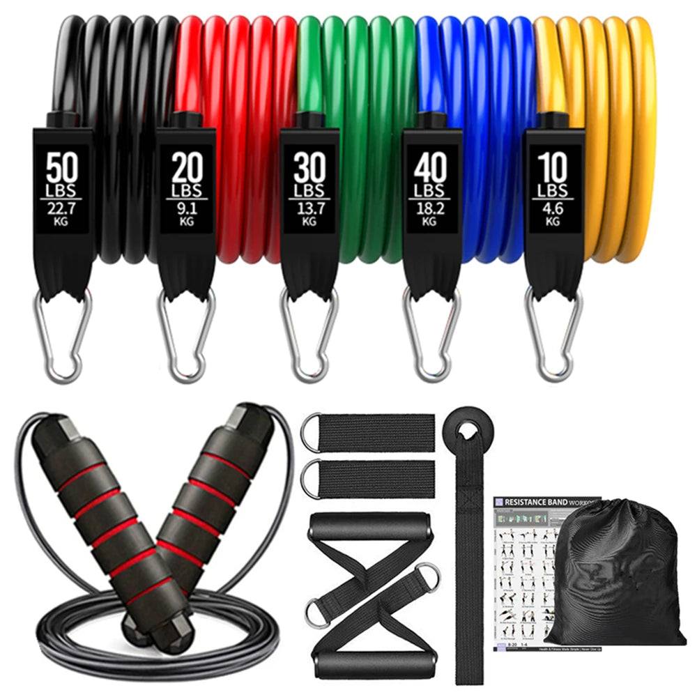300LBS Fitness Resistance Bands Set, Training, Yoga, Unisex