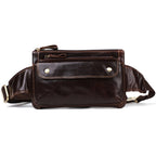 Leather Men Waist Bag Small Fanny Pack