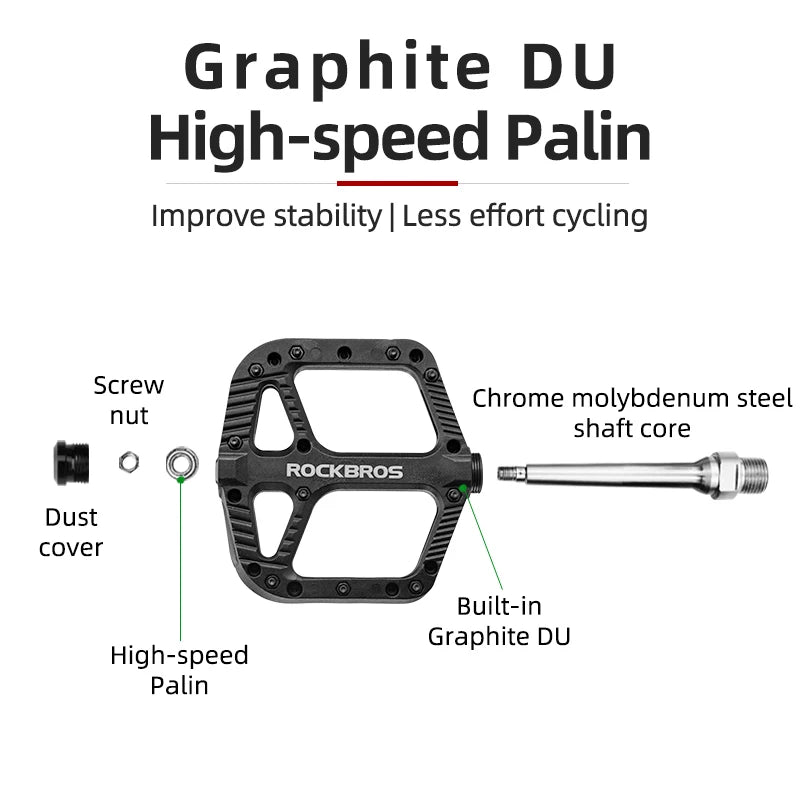 Bicycle Pedal Road, BMX, Flat Pedals Nylon