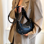 Rivet Underarm Bag, Women, High-quality, shoulder