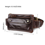 Leather Men Waist Bag Small Fanny Pack