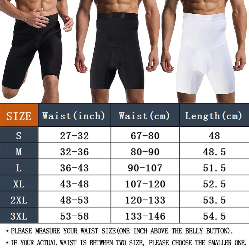 Men Sweat, Slimming Thigh, Tummy Control, Shorts