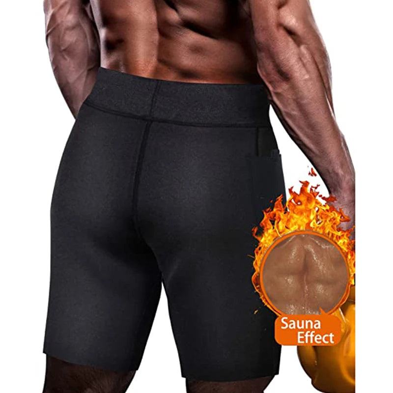 Men Sweat, Slimming Thigh, Tummy Control, Shorts