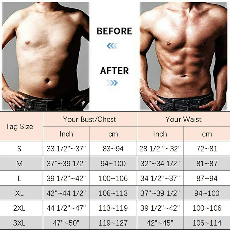 Neoprene Sweat Vest, Men, Waist Trainer, Adjustable