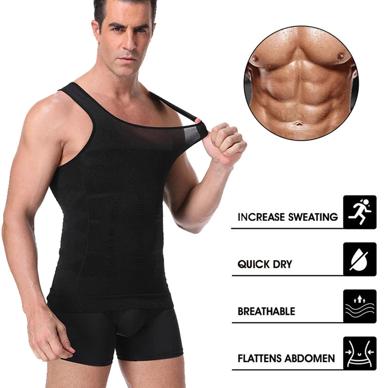 Men Slimming Body Shaper Waist Trainer Vest