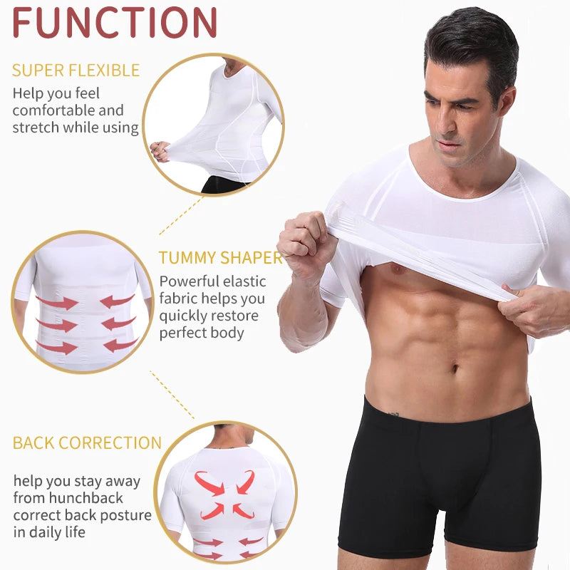 Men's Slimming Shaper Posture Vest, Tummy, Compression