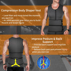 Neoprene Sweat Vest, Men, Waist Trainer, Adjustable