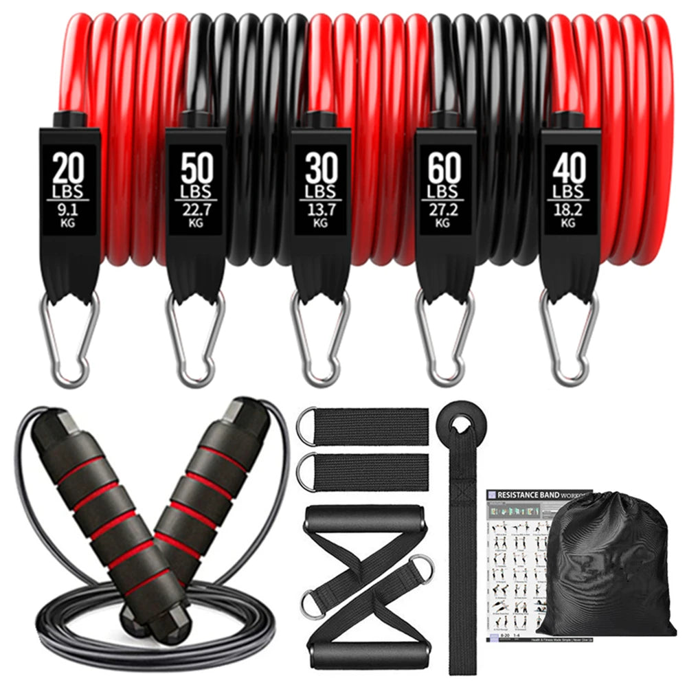 300LBS Fitness Resistance Bands Set, Training, Yoga, Unisex
