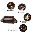 Leather Men Waist Bag Small Fanny Pack
