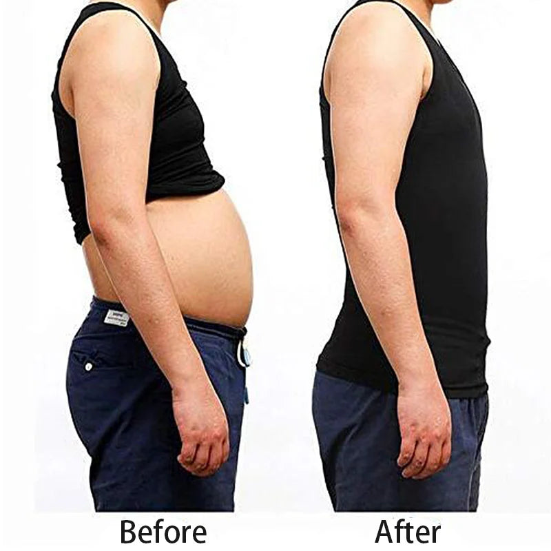 Men's Vest, Belly Control, Posture, Compression Shirt, Underwear