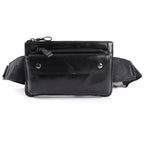 Leather Men Waist Bag Small Fanny Pack