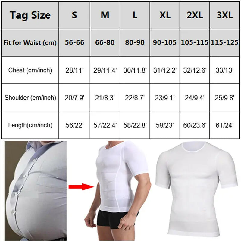 Men's Slimming Shaper Posture Vest, Tummy, Compression