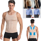 Men's Vest, Belly Control, Posture, Compression Shirt, Underwear