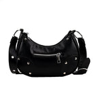 Rivet Underarm Bag, Women, High-quality, shoulder