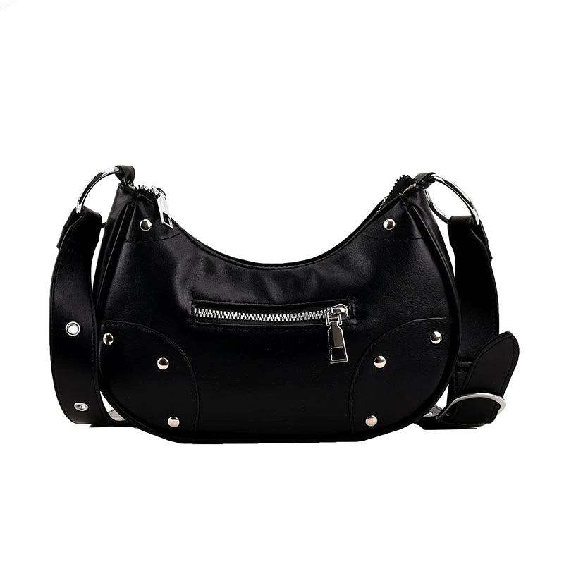 Rivet Underarm Bag, Women, High-quality, shoulder