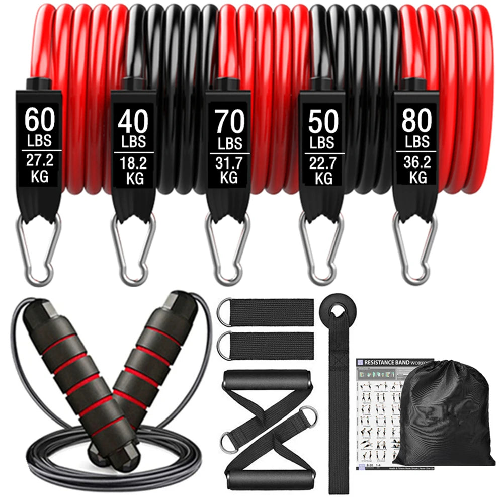 300LBS Fitness Resistance Bands Set, Training, Yoga, Unisex