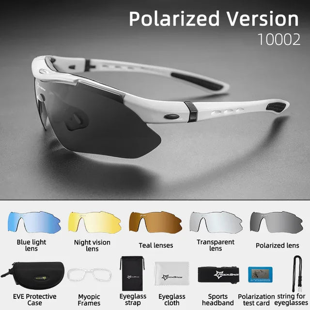 Photochromic Bicycle Glasses, Polarized, Myopia Frame, UV400