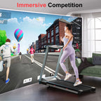 3.5HP Foldable Incline Treadmill, Walking Pad, Touch Screen