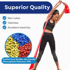 3-Level Resistance Bands Set with Guide & Bag