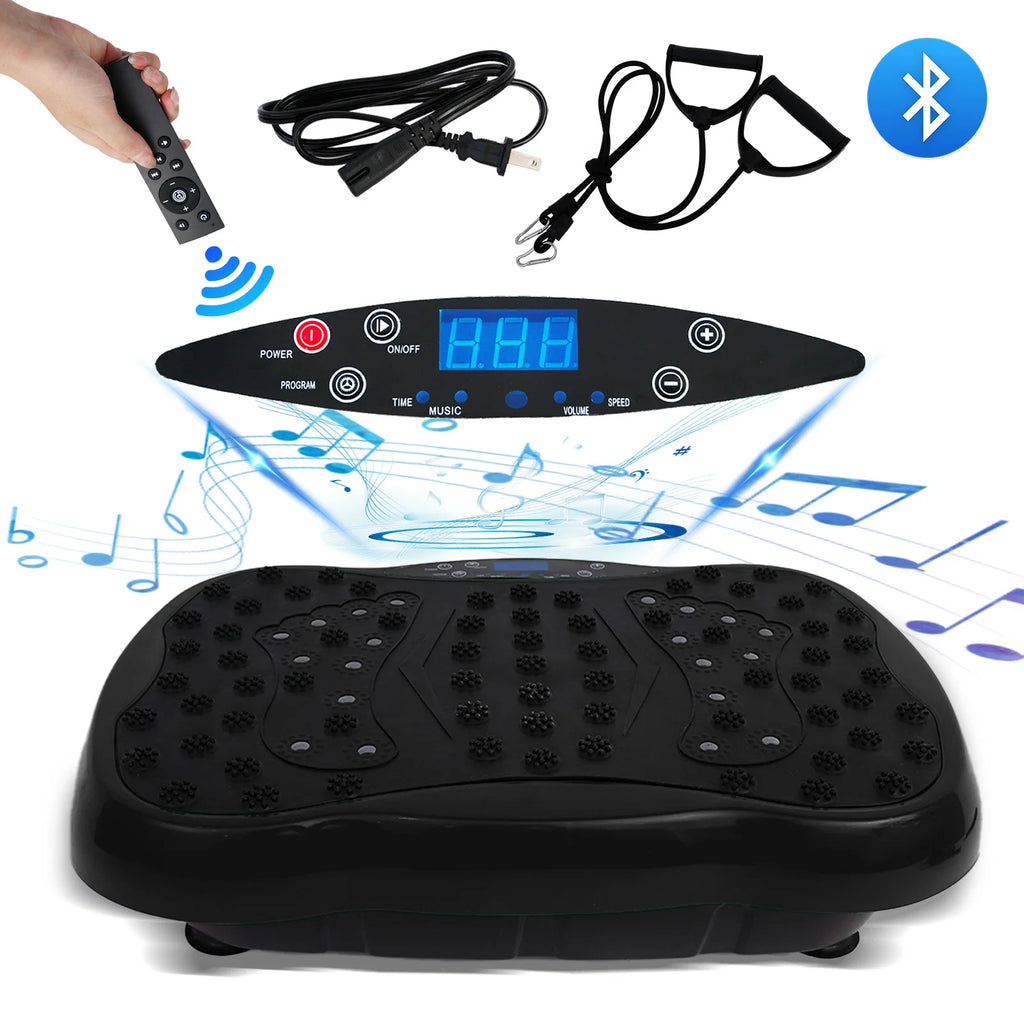 Vibration Plate Exercise Machine, 330lbs, Resistance Bands