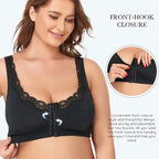 Women Plus Size Sports Bra, Front Closure