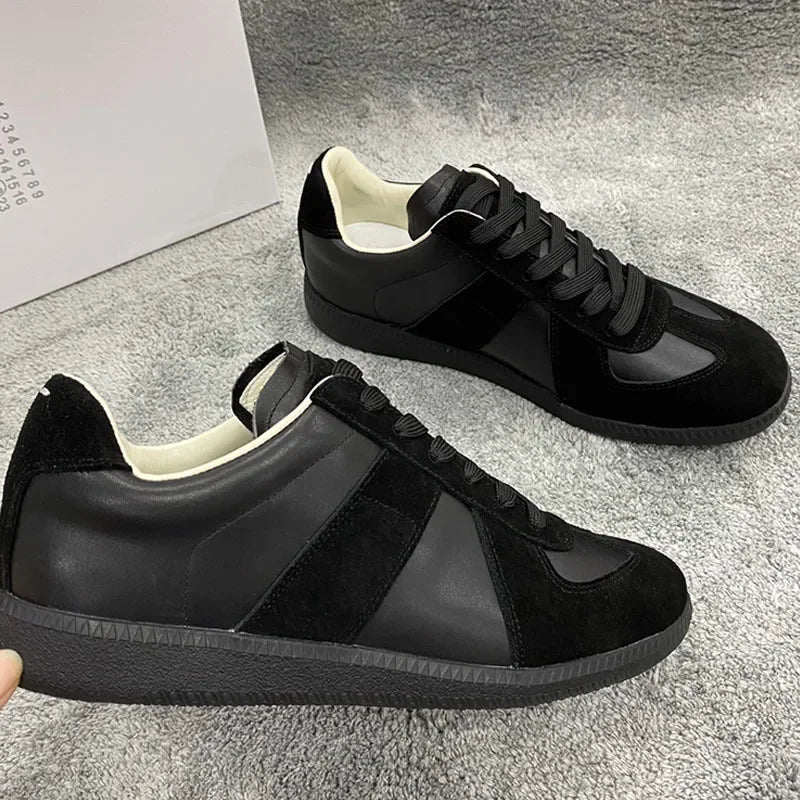 Suede Leather Patchwork Casual Shoes, Women, Round Toe