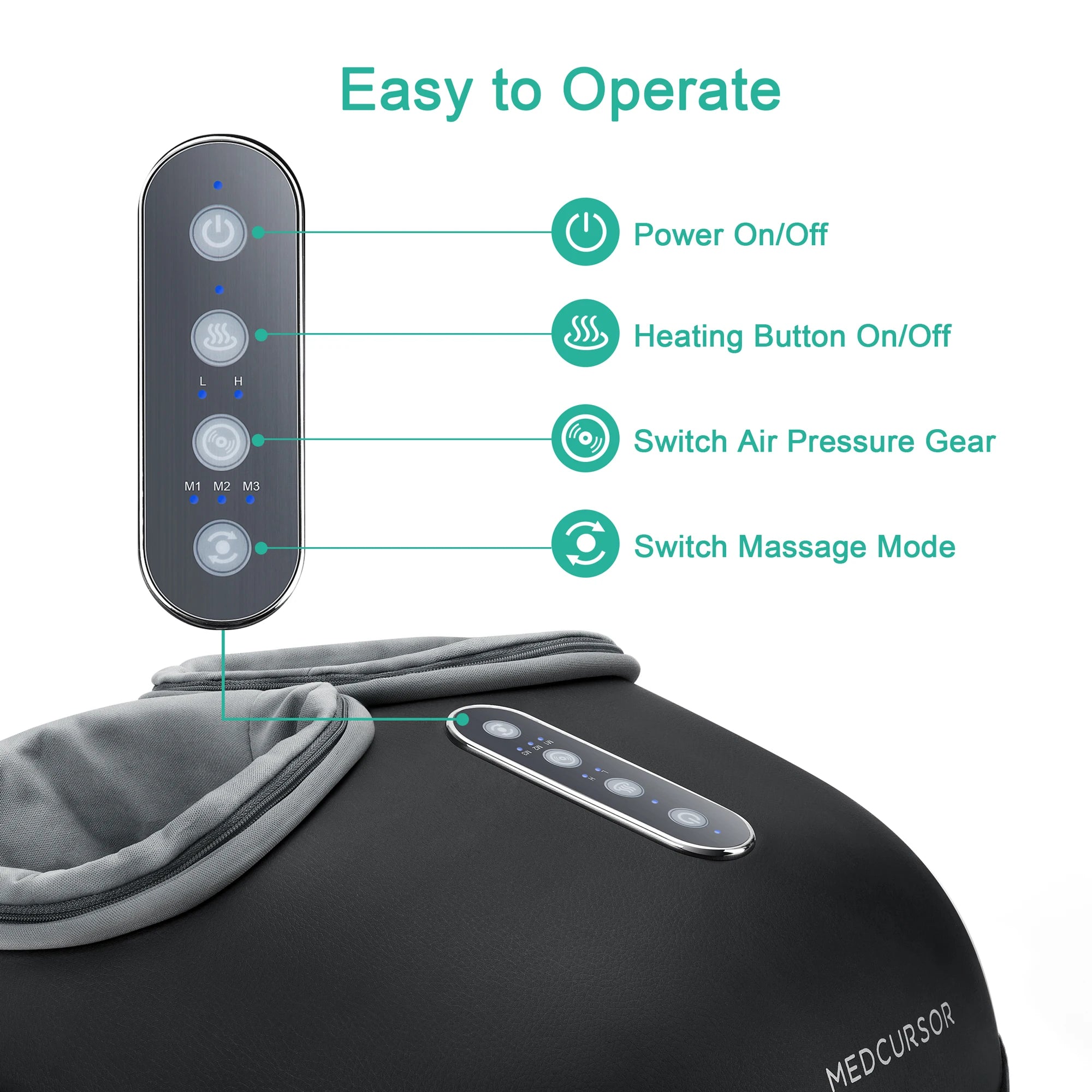 Foot Massager, Heat Roller, Pain Relief, Electric