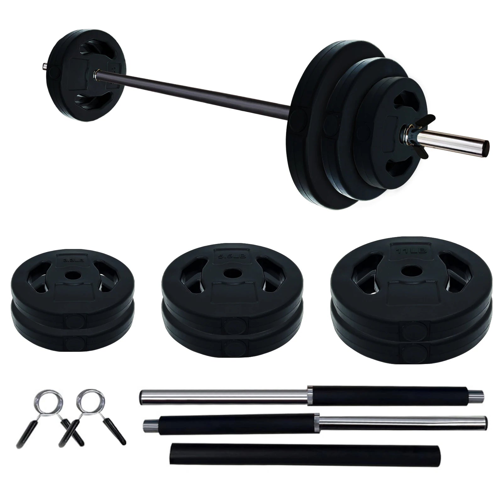 40lb /20kg Adjustable Barbell Weight Set, Home and Gym