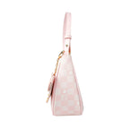 Printed Pollen Chessboard Crescent Bag, Women's Handbag