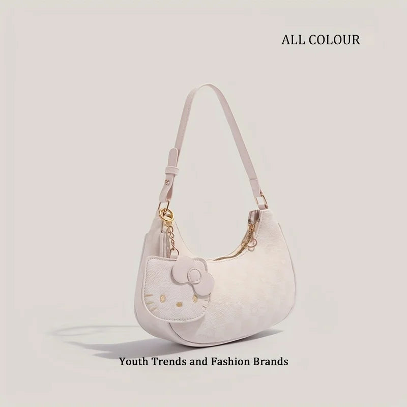 Pink Cute Hello Kitty Armpit Bag, Girl