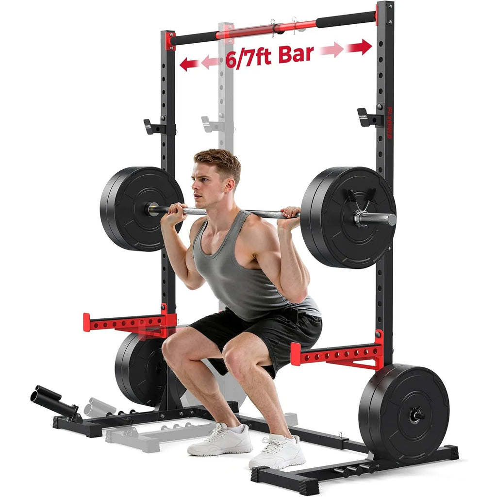Squat Rack, Pull-Up Bar, Adjustable, for 6FT,7FT Barbell