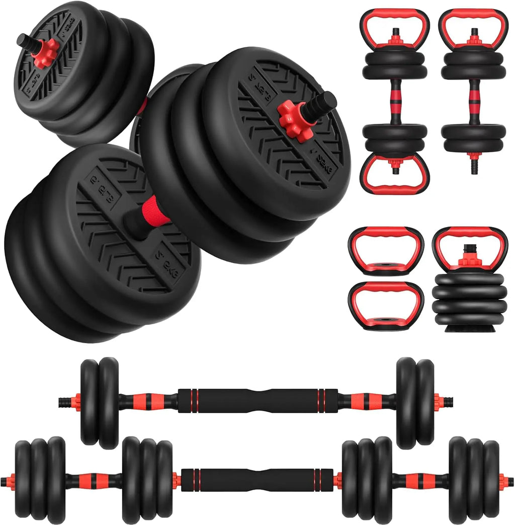 Adjustable Dumbbell Set, 20-80lbs, Weights, 4-in-1, Barbell/Kettlebell/Push-up
