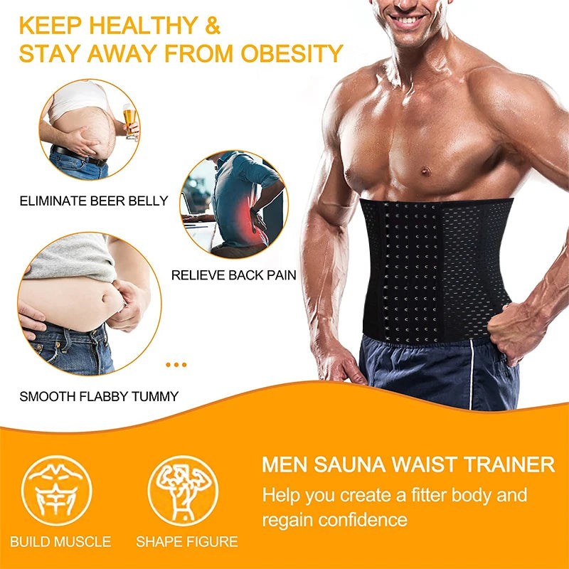 Men Slimming Body Shaper Extended Waist Trainer T