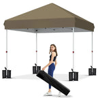 10x10 FT Pop Up Canopy Tent, Adjustable, 4 Sandbags, Carry Bag
