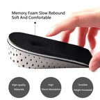 2-4cm Memory Foam Insoles, Men Height Increase, Sweat-absorbent